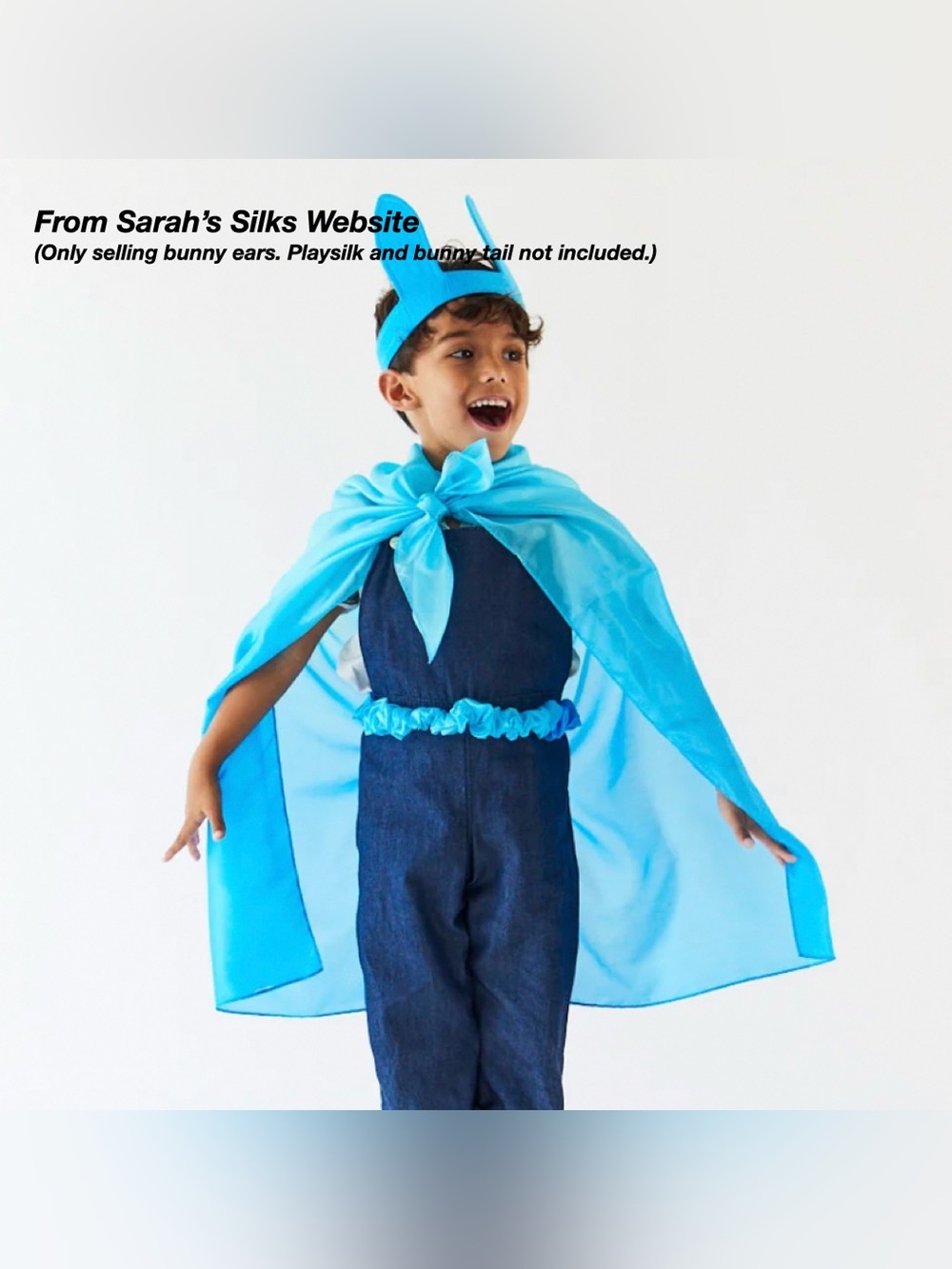 NWT: SARAH’S SILKS BUNNY EARS IN BLUEBELL (OS)